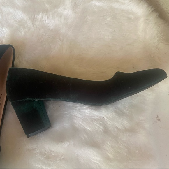 Eloquii Emerald Green Velvet Festive Heels Size 9 Wide - Picture 5 of 12